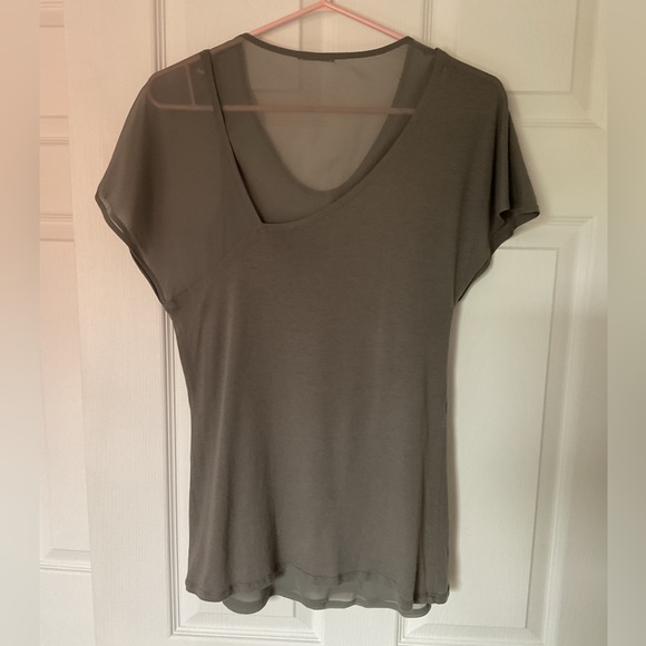 *Flawed* IKKS Pure Edition Sage Asymmetrical Flowing Top - Picture 2 of 14